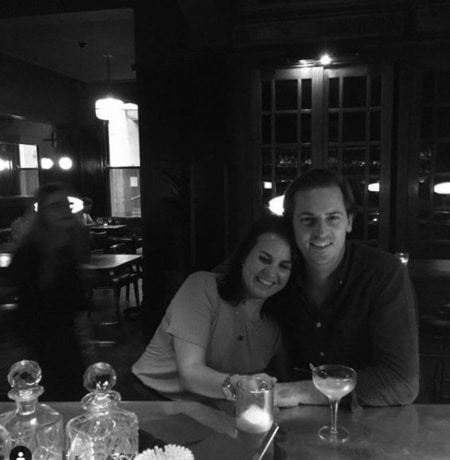 Nina Warhurst enjoying dinner with her husband Ted
